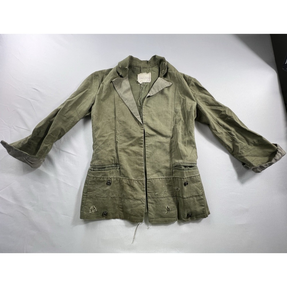 Greg Lauren Army Tent Cropped Blazer Jacket Size 1 2015 Vintage Upcycled Artisan